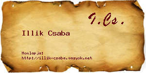 Illik Csaba névjegykártya